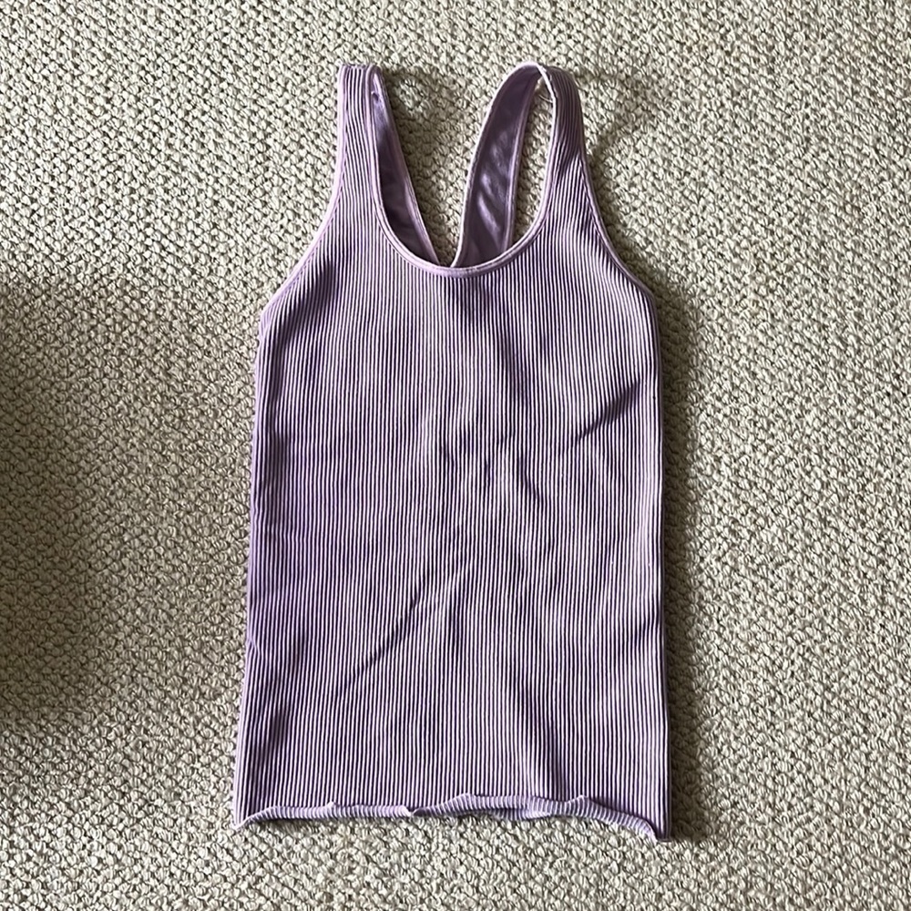 Spiritual gangster purple racer back tank top​